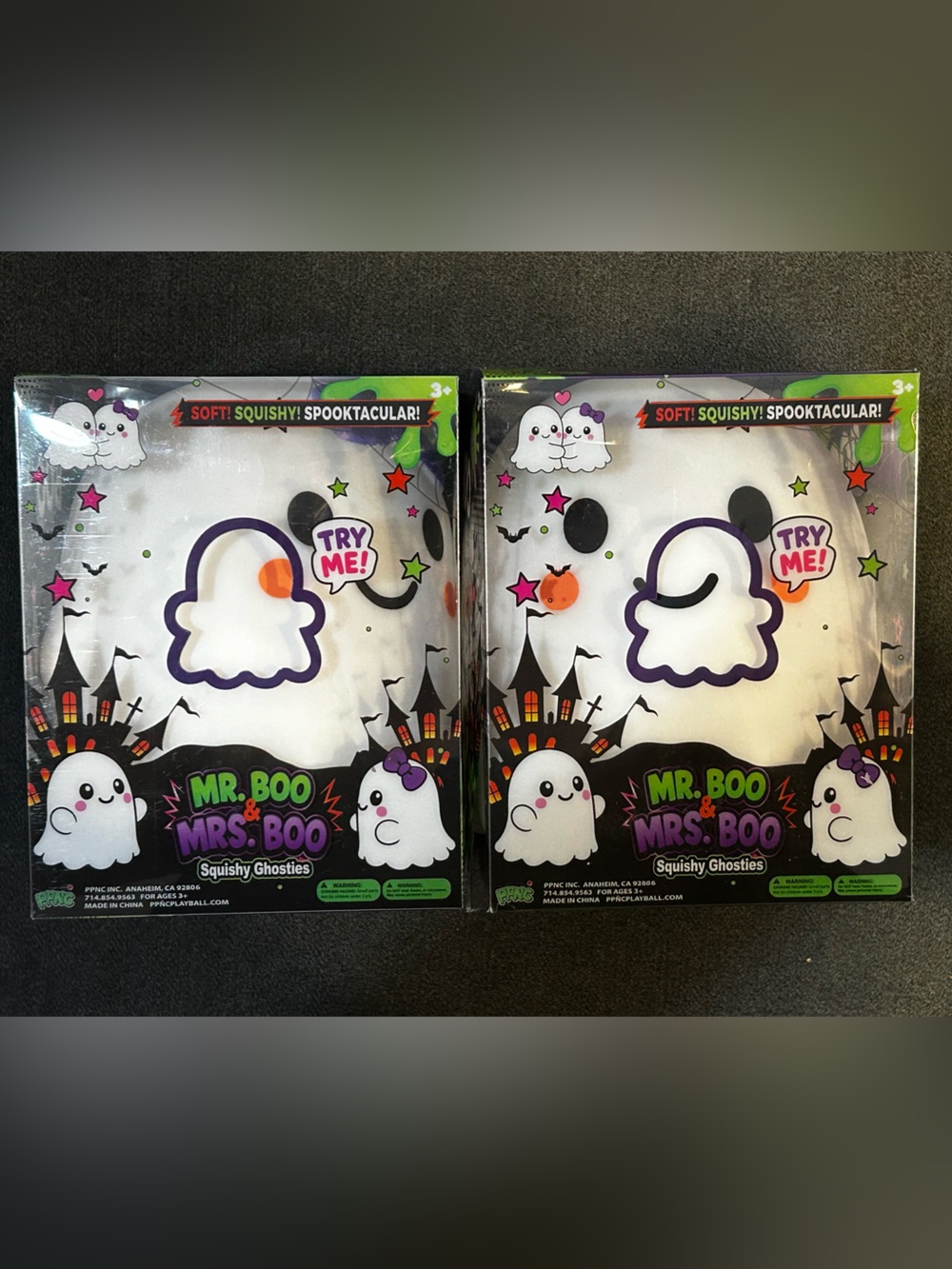 Mr. Boo & Mrs. Boo White JUMBO Squishy Ghosts